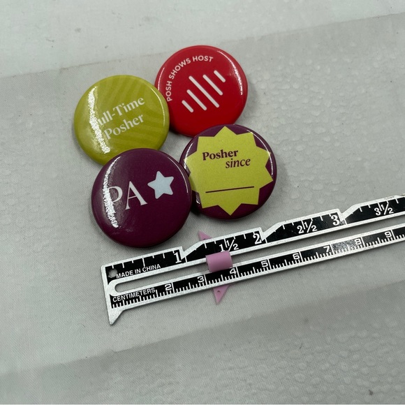 Poshmark Button Pins Set Of 4 - Picture 3 of 4